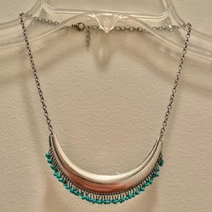 Silver Wide U Shape Necklace